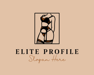 Sultry Lingerie Woman logo design