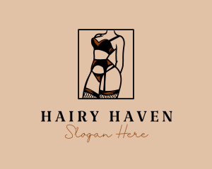 Sultry Lingerie Woman logo design