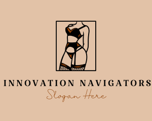 Sultry Lingerie Woman logo design