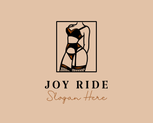 Sultry Lingerie Woman logo design