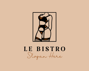 Sultry Lingerie Woman logo design