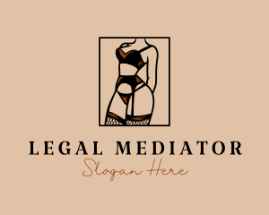 Sultry Lingerie Woman logo design