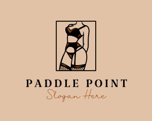 Sultry Lingerie Woman logo design