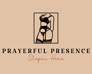 Sultry Lingerie Woman logo design