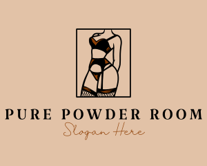 Sultry Lingerie Woman logo design