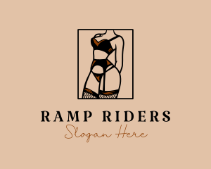 Sultry Lingerie Woman logo design