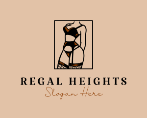 Sultry Lingerie Woman logo design