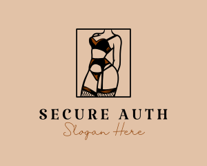 Sultry Lingerie Woman logo design