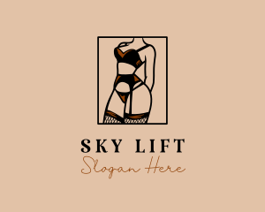 Sultry Lingerie Woman logo design