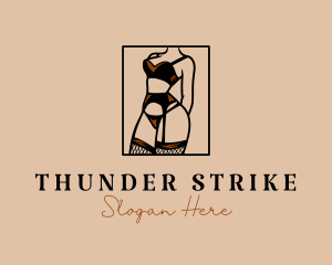 Sultry Lingerie Woman logo design