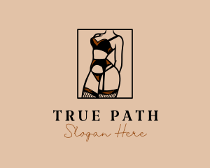 Sultry Lingerie Woman logo design