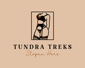 Sultry Lingerie Woman logo design