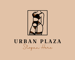 Sultry Lingerie Woman logo design