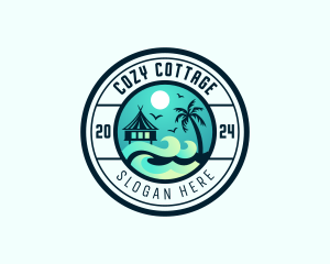 Island Beach Cottage logo design