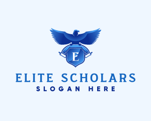 University Eagle Scroll logo design