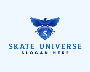 University Eagle Scroll logo design