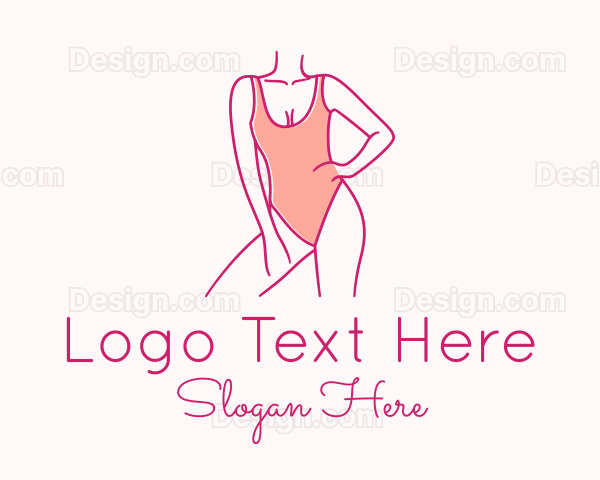 Woman Swimsuit Model Logo