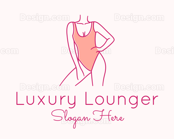 Woman Swimsuit Model Logo