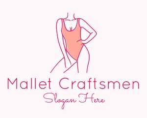 Woman Swimsuit Model Logo