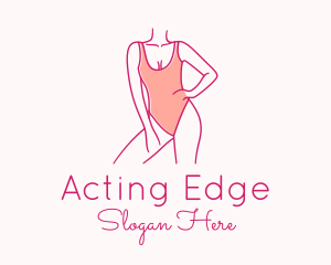 Woman Swimsuit Model logo design