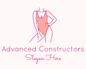 Woman Swimsuit Model logo design