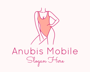 Woman Swimsuit Model logo design