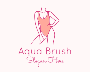 Woman Swimsuit Model logo design