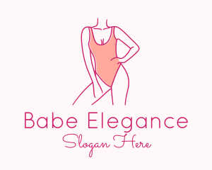 Woman Swimsuit Model logo design