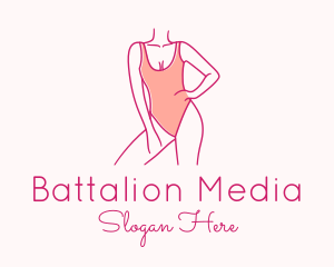 Woman Swimsuit Model logo design