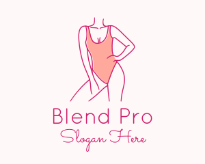 Woman Swimsuit Model logo design