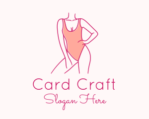 Woman Swimsuit Model logo design