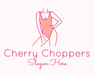 Woman Swimsuit Model logo design