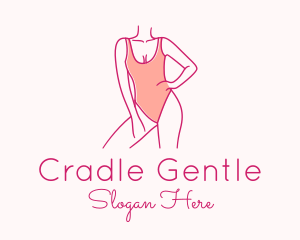 Woman Swimsuit Model logo design