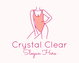 Woman Swimsuit Model logo design