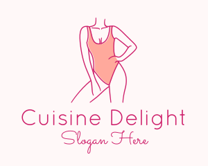 Woman Swimsuit Model logo design