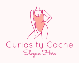 Woman Swimsuit Model logo design