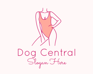 Woman Swimsuit Model logo design