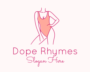 Woman Swimsuit Model logo design