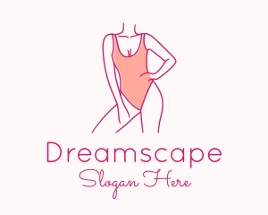 Woman Swimsuit Model logo design