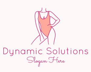 Woman Swimsuit Model logo design