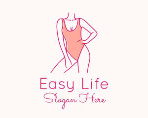 Woman Swimsuit Model logo design