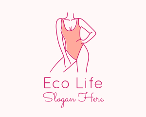 Woman Swimsuit Model logo design