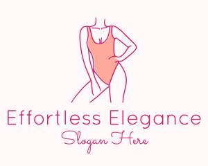 Woman Swimsuit Model logo design