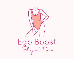 Woman Swimsuit Model logo design