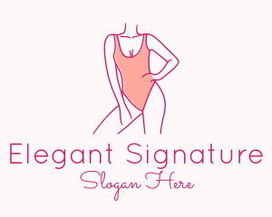 Woman Swimsuit Model logo design