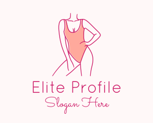 Woman Swimsuit Model logo design