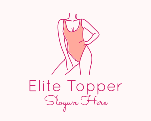 Woman Swimsuit Model logo design