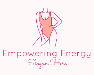 Woman Swimsuit Model logo design