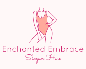 Woman Swimsuit Model logo design