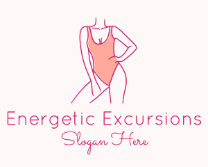 Woman Swimsuit Model logo design